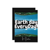 毎日の地球の日,環境にやさしいことをしようエレガント,芸術科学 カード (正面/裏面インサイチュ)