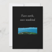 毎日の地球の日,環境にやさしいことをしようエレガント,芸術科学 カード (裏面)