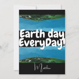 毎日の地球の日，環境にやさしいことをしようエレガント，芸術科学 カード