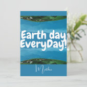 毎日の地球の日，環境にやさしいことをしようエレガント，芸術科学 カード (スタンド正面)