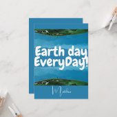 毎日の地球の日，環境にやさしいことをしようエレガント，芸術科学 カード (正面/裏面インサイチュ)