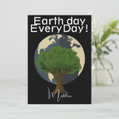 毎日の地球の日，環境にやさしいことをしようエレガント，芸術科学 カード (スタンド正面)