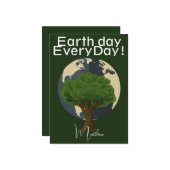 毎日の地球の日，環境にやさしいことをしようエレガント，芸術科学 カード (正面/裏面インサイチュ)
