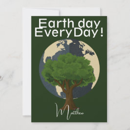 毎日の地球の日，環境にやさしいことをしようエレガント，芸術科学 カード