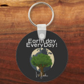 毎日の地球の日,環境にやさしいことをしようエレガント,芸術科学 キーホルダー (裏面)