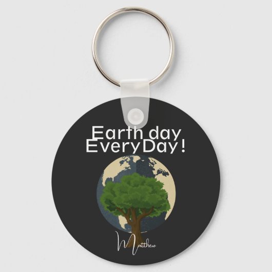 毎日の地球の日,環境にやさしいことをしようエレガント,芸術科学 キーホルダー (裏面)