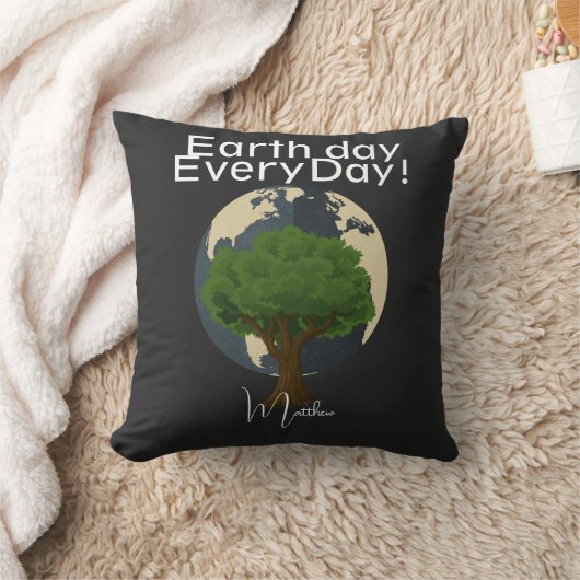 毎日の地球の日，環境にやさしいことをしようエレガント，芸術科学 クッション (ブランケット)