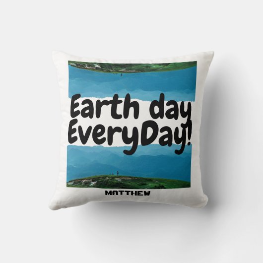毎日の地球の日,環境にやさしいことをしようエレガント,芸術科学 クッション (裏面)