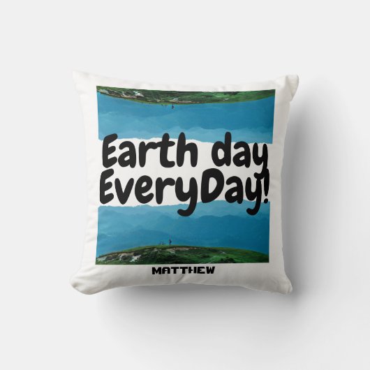 毎日の地球の日,環境にやさしいことをしようエレガント,芸術科学 クッション (正面)