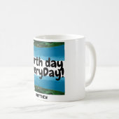 毎日の地球の日，環境にやさしいことをしようエレガント，芸術科学 コーヒーマグカップ (正面右)