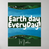 毎日の地球の日,環境にやさしいことをしようエレガント,芸術科学 ポスター (正面)