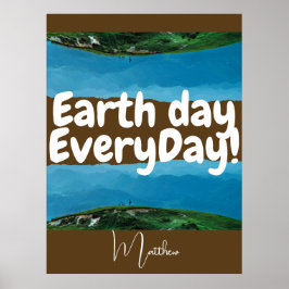 毎日の地球の日，環境にやさしいことをしようエレガント，芸術科学 ポスター