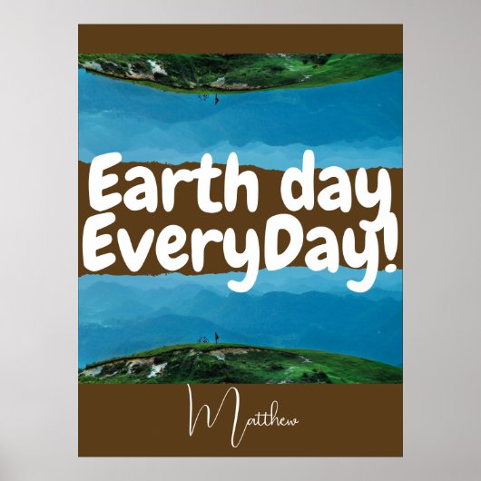 毎日の地球の日,環境にやさしいことをしようエレガント,芸術科学 ポスター (正面)