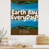 毎日の地球の日,環境にやさしいことをしようエレガント,芸術科学 ポスター (キッチン)