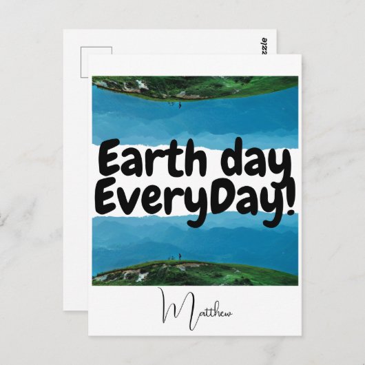 毎日の地球の日,環境にやさしいことをしようエレガント,芸術科学 ポストカード (正面/裏面)