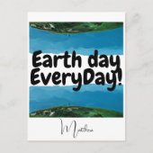 毎日の地球の日,環境にやさしいことをしようエレガント,芸術科学 ポストカード (正面)