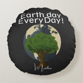 毎日の地球の日，環境にやさしいことをしようエレガント，芸術科学 ラウンドクッション