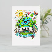 毎日の地球の日 箔招待状 (立ち正面)