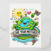 毎日の地球の日 箔招待状 (裏面)