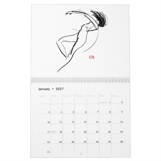 毎日の姿12か月のカレンダー カレンダー (1月 2027)