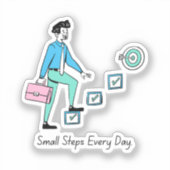 毎日の小さなステップ – 進捗ステッカー シール (正面)