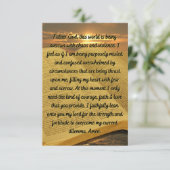 毎日の平静のグリーティングカードのための祈りの言葉 カード (スタンド正面)