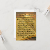 毎日の平静のグリーティングカードのための祈りの言葉 カード (正面/裏面インサイチュ)