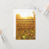 毎日の強さのフラットグリーティングカードのための祈りの言葉 カード (正面/裏面インサイチュ)