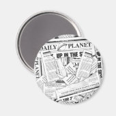 毎日の惑星パターン – 白 マグネット (正面/裏面)