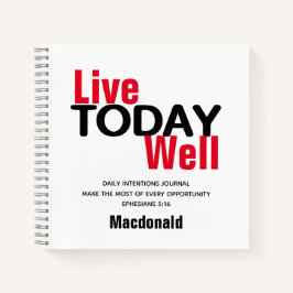 毎日の意図は今日よくクリスチャン生きている ノートブック