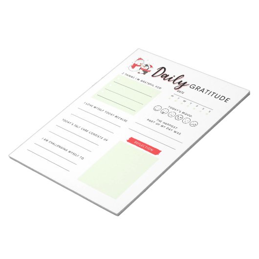 毎日の感謝のクリスマス ノートパッド (アングル)