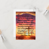 毎日の感謝の祈りの言葉フラットグリーティングカード カード (正面/裏面インサイチュ)