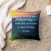 毎日の感謝引用文 クッション (ブランケット)