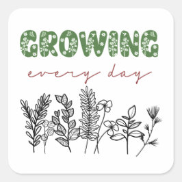 毎日の成長 スクエアシール