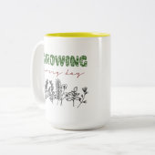 毎日の成長 ツートーンマグカップ (正面左)