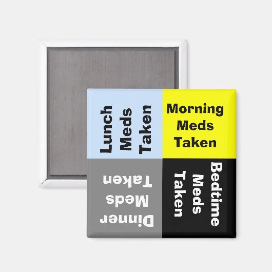 毎日の投薬リマインダーマグネット マグネット (正面/裏面)