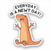 毎日の新しい日サランダーおもしろいプおもしろいン シール (正面)