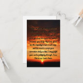 毎日の朝の祈りの言葉フラットグリーティングカード カード (正面/裏面インサイチュ)