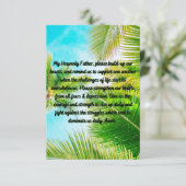 毎日の格闘フラットグリーティングカードの祈りの言葉 カード (スタンド正面)