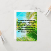 毎日の格闘フラットグリーティングカードの祈りの言葉 カード (正面/裏面インサイチュ)