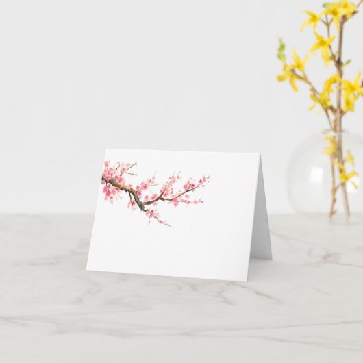 毎日の水の色のさくらんぼの花ノートカード カード (黄色い花)