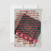 毎日の生活祈りの言葉の平手グリーティングカード カード (正面)