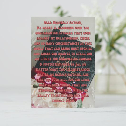 毎日の生活祈りの言葉の平手グリーティングカード カード (スタンド正面)