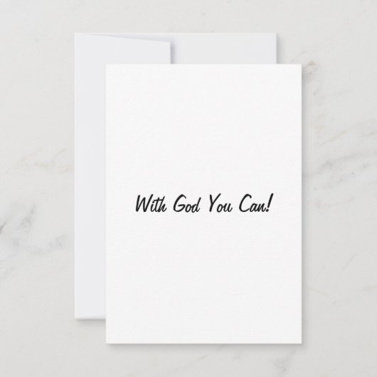 毎日の生活祈りの言葉の平手グリーティングカード カード (裏面)