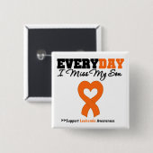 毎日の白血病恋しく思私の息子 缶バッジ (正面&裏面)