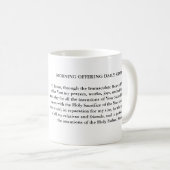 毎日の祈りの言葉のマグを提供する朝 コーヒーマグカップ (正面右)