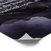 毎日の聖なる祈り　紫色の夜空の下でペイガン（異教徒）の祈りを捧げる ポスター (角)