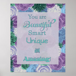 毎日の肯定のポスター – 美頭が切れるユニーク ポスター