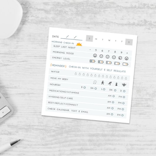 毎日の自己気にチェックインADHD神経発散性 ポストイット