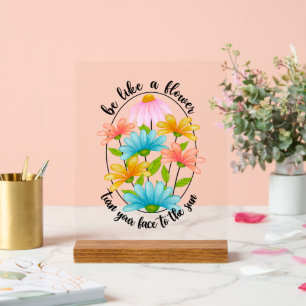 毎日の花顔のワードアートのインスピレーション アクリルサイン